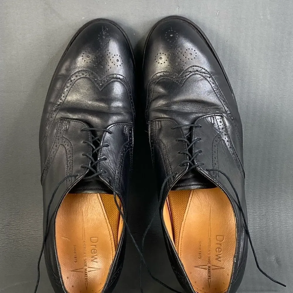 DREW black leather Vibram sole Oxford shoes mens size 13
